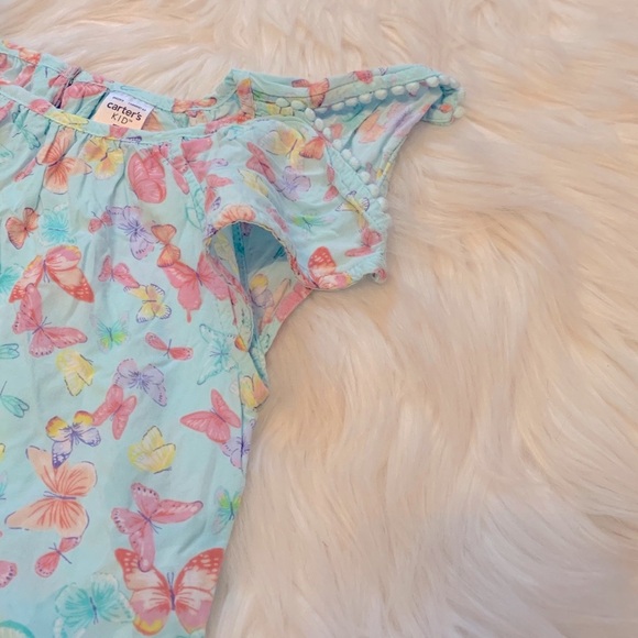 🦋Carter’s butterfly shirt with frilly sleeves🦋 - Picture 2 of 4